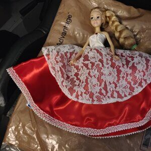 OOAK Valentine Fashion Doll (Possibly Disney-Related) and Handmade Outfit